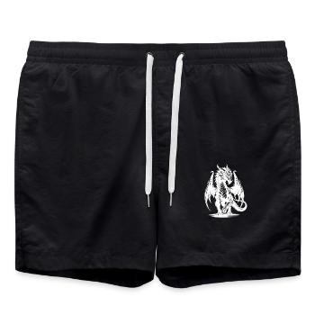 Noble impressive dragon with large wings - Swim Trunks - black - Front - AI Model Male 185 light (185cm)