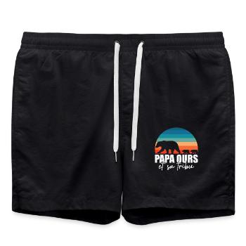 Papa Bear - Little Bears - Swim Trunks - black - Front - AI Model Male 185 light (185cm)