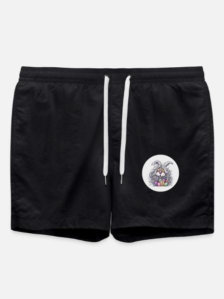 Osterhase - Badeshorts - Schwarz