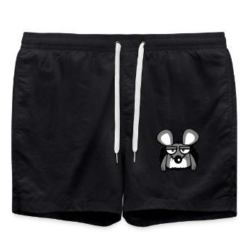 Souris Trou De Souris Trou De MurTriste, Fatigué, Ennuyé - Short de bain - noir - Devant - AI Model Male 185 light (185cm)