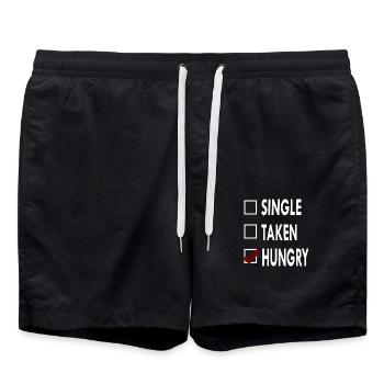 SINGLE HUNGRY - Short de bain - noir - Devant - AI Model Male 185 light (185cm)