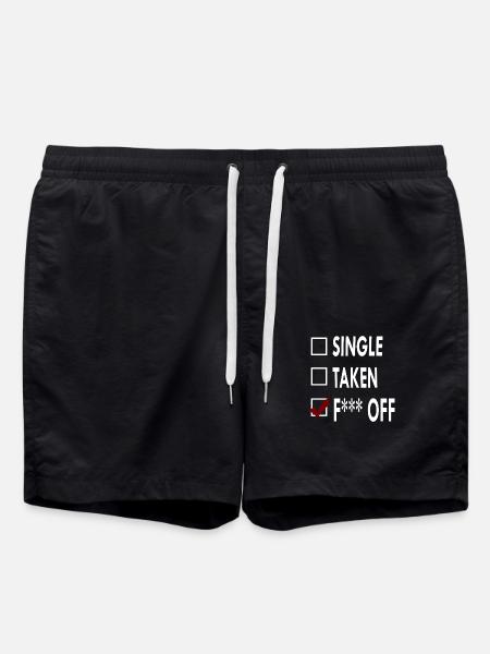 SINGLE F*** OFF - Short de bain - noir