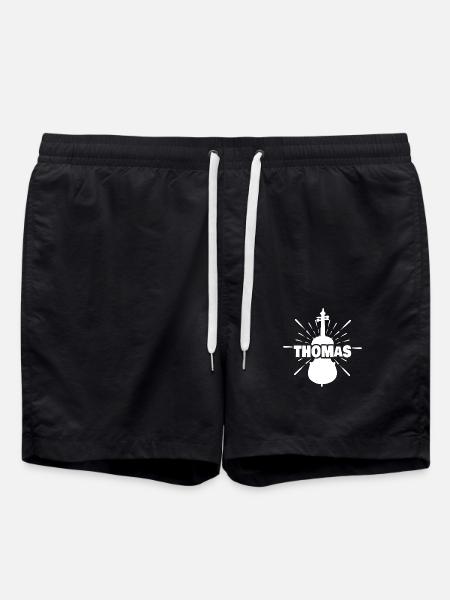 First name Thomas - Swim Trunks - black