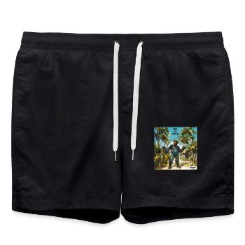 FTS - Swim Trunks - black - Front - AI Model Male 185 light (185cm)