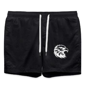 Elegant bird of prey as a powerful animal graphic - Swim Trunks - black - Front - AI Model Male 185 light (185cm)