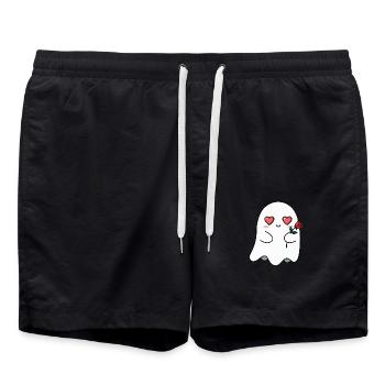 Fantôme avec Rose - Short de bain - noir - Devant - AI Model Male 185 light (185cm)