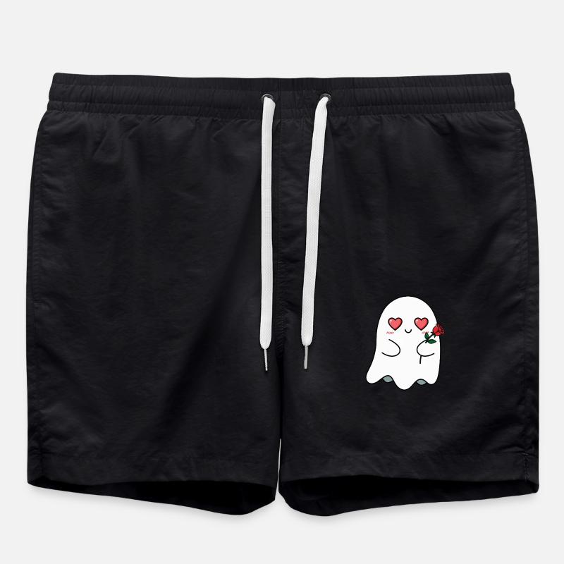 Ghost with Rose - Swim Trunks - black