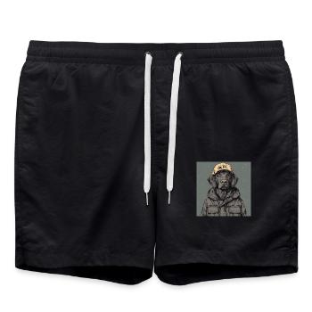 My friend Bo - Badeshorts - Schwarz - Vorne - AI Model Male 185 light (185cm)