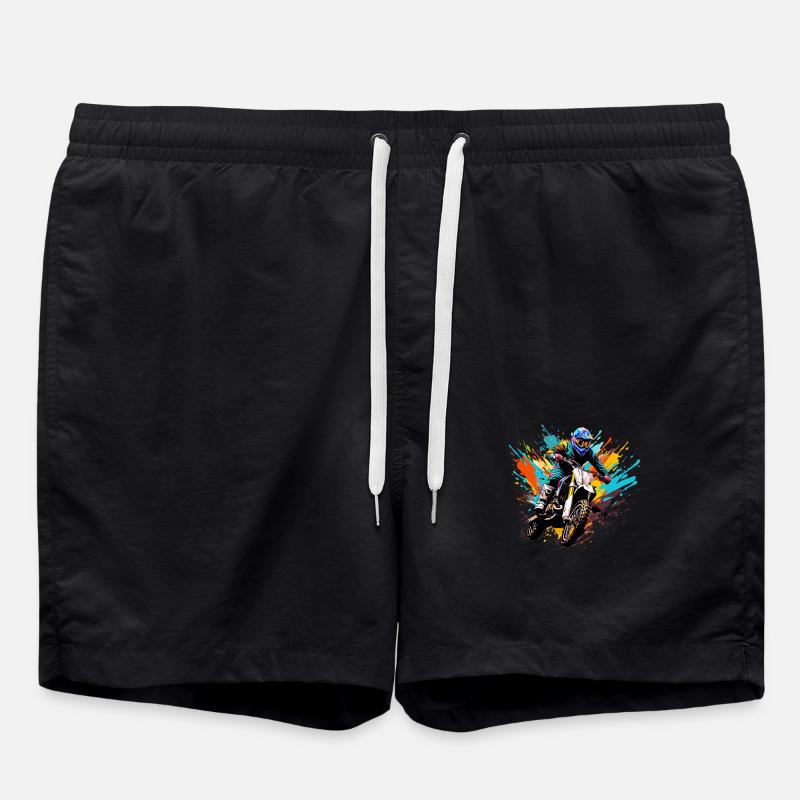 Motocross - Short de bain - noir