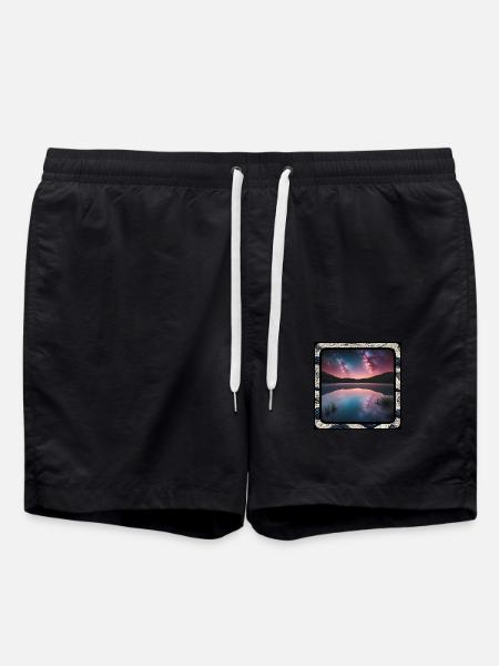 Seascape with reflections - Swim Trunks - black