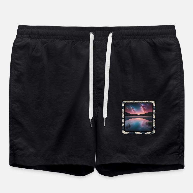 Paysage marin avec reflets - Short de bain - noir