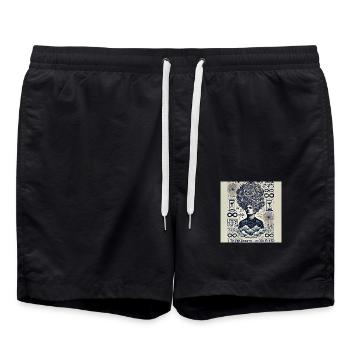 Parisanin düsüncesi - Badeshorts - Schwarz - Vorne - AI Model Male 185 light (185cm)