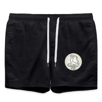Yoga - Badeshorts - Schwarz - Vorne - AI Model Male 185 light (185cm)