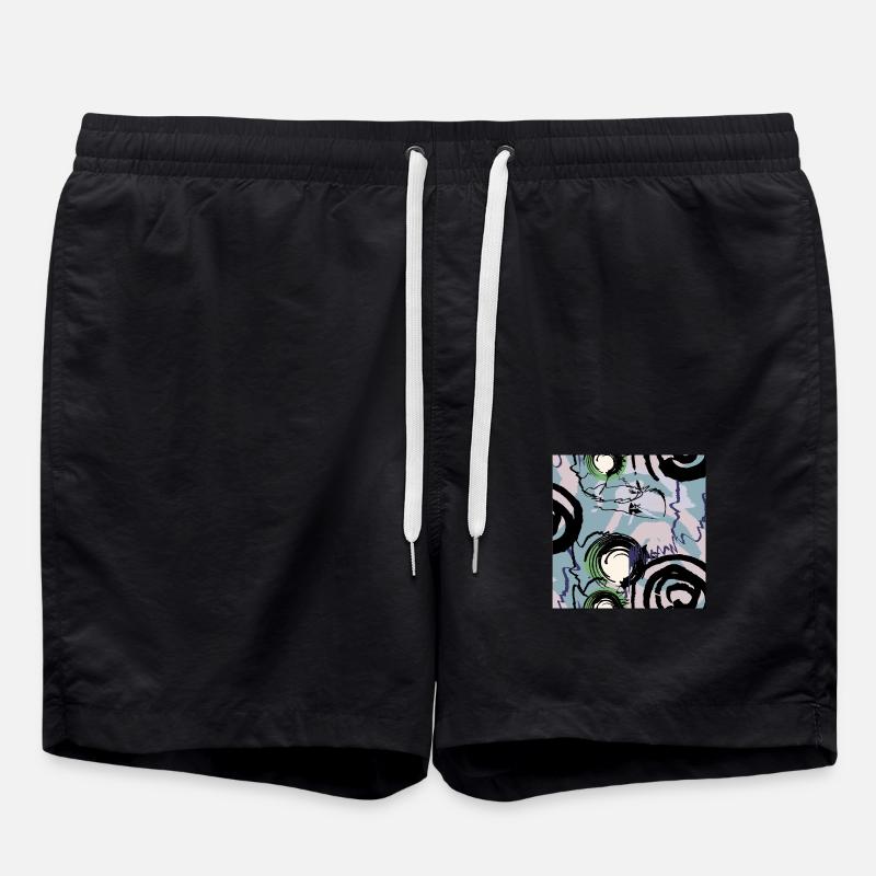Hand-drawn shapes - Swim Trunks - black