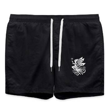 Enchanting fairy with magic wand - Swim Trunks - black - Front - AI Model Male 185 light (185cm)
