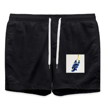 Weintrauben - Badeshorts - Schwarz - Vorne - AI Model Male 185 light (185cm)