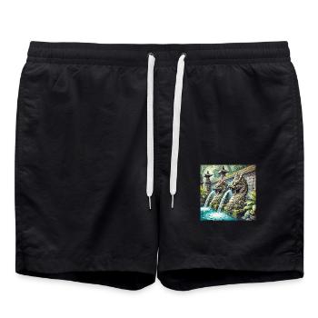 BALIRAMA - Badeshorts - Schwarz - Vorne - AI Model Male 185 light (185cm)