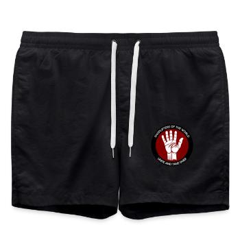 Voleurs à l’étalage, unissez-vous ! - Short de bain - noir - Devant - AI Model Male 185 light (185cm)