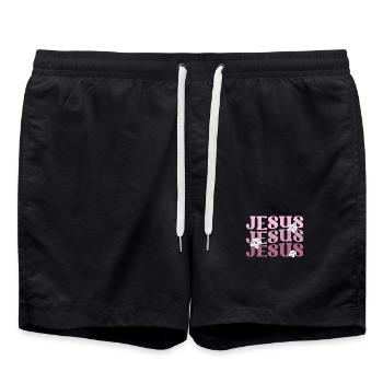 merci Jésus - Short de bain - noir - Devant - AI Model Male 185 light (185cm)