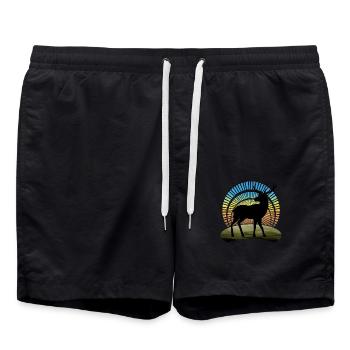 Cerf - Short de bain - noir - Devant - AI Model Male 185 light (185cm)