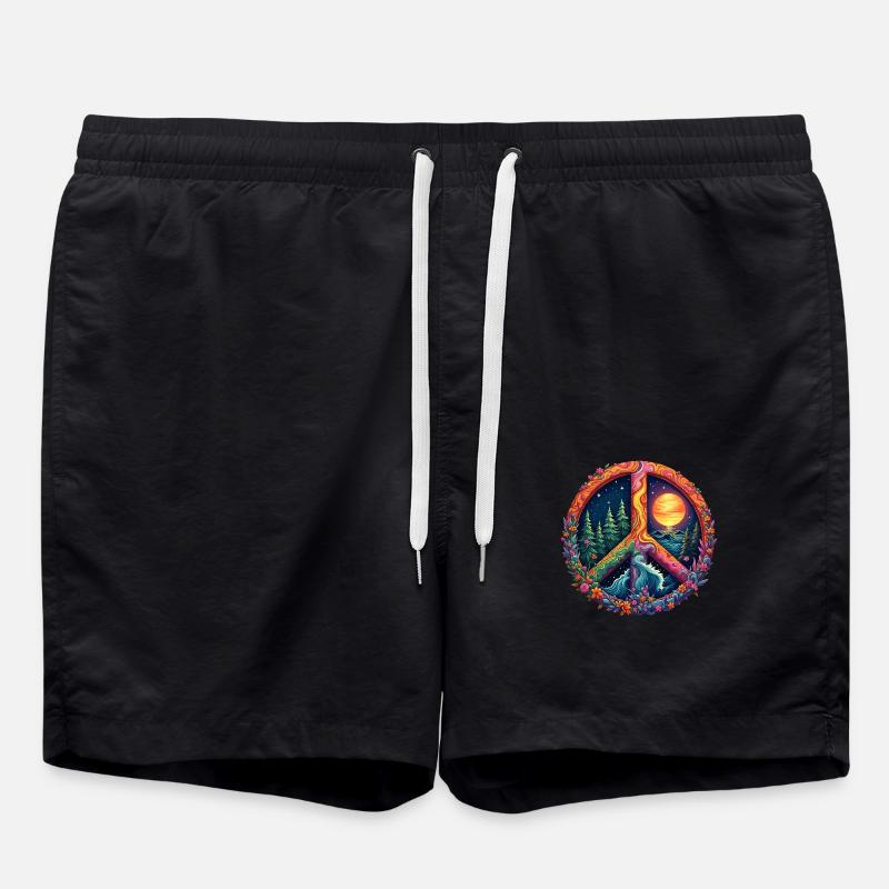 Peace on Earth - Swim Trunks - black