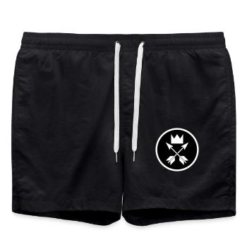 Dalarna - Badeshorts - Schwarz - Vorne - AI Model Male 185 light (185cm)