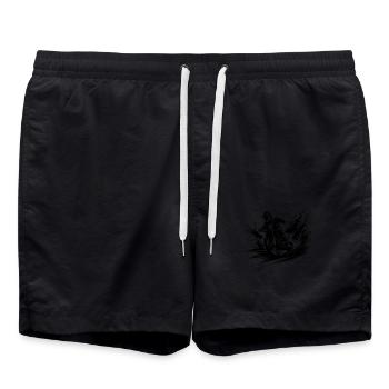 Skisport im Extremsport Style Pisten Abfahrt - Badeshorts - Schwarz - Vorne - AI Model Male 185 light (185cm)