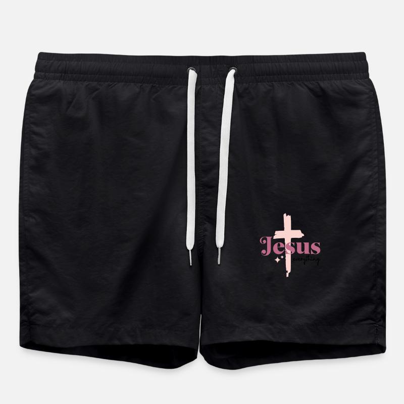 Jésus tout - Short de bain - noir