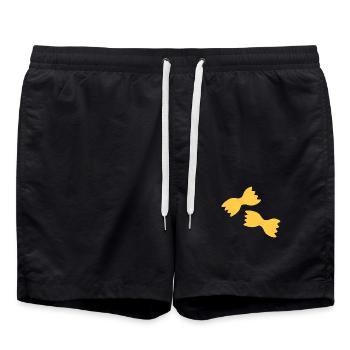 Pâtes farfalle - Short de bain - noir - Devant - AI Model Male 185 light (185cm)