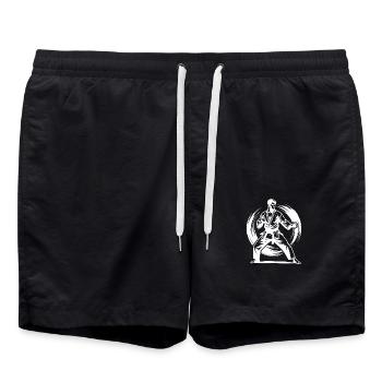 Traditioneller Karate Meister Respekt und Kraft - Badeshorts - Schwarz - Vorne - AI Model Male 185 light (185cm)