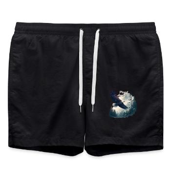Proud American - Swim Trunks - black - Front - AI Model Male 185 light (185cm)