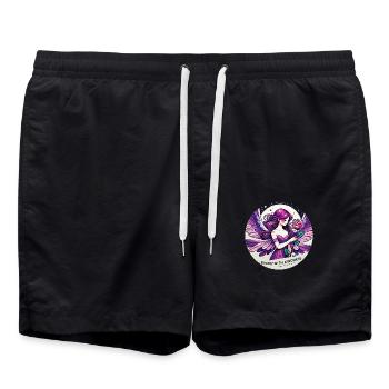 Bloom with Kindness - Swim Trunks - black - Front - AI Model Male 185 light (185cm)