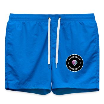 Shine Idiot - Lustiger Motivations-Diamant - Badeshorts - Cobalt blue - Vorne