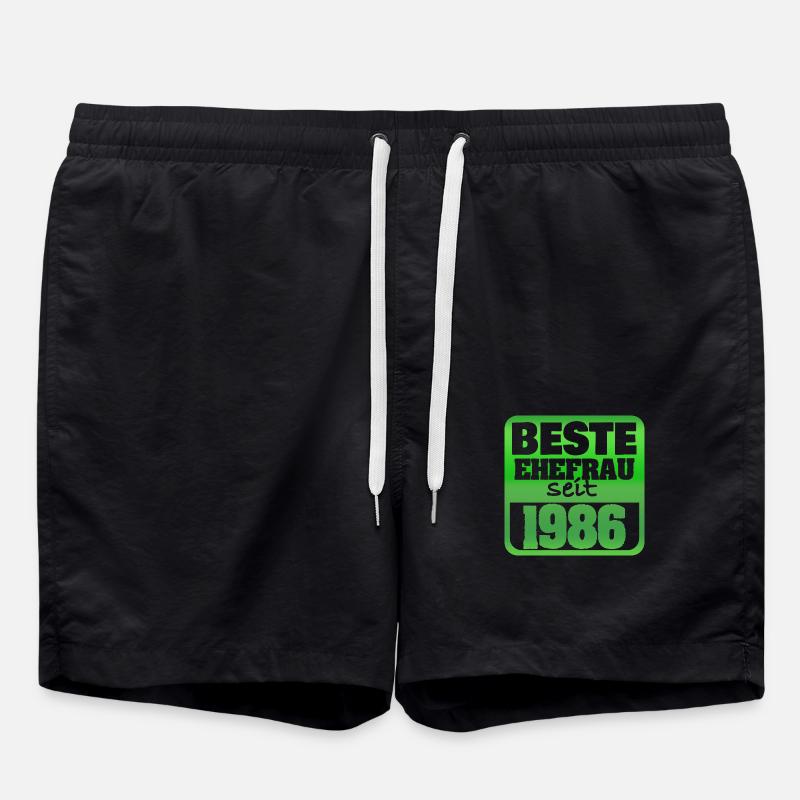Ehefrau 1986 - Badeshorts - Schwarz