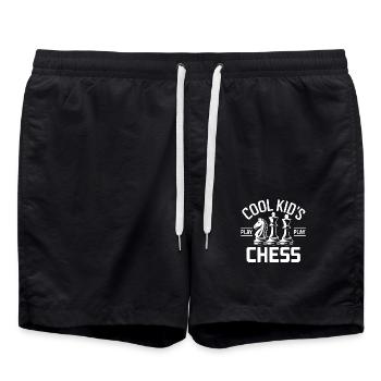 Chess Player Gift Chess Sport Chess Master - Swim Trunks - black - Front - AI Model Male 185 light (185cm)