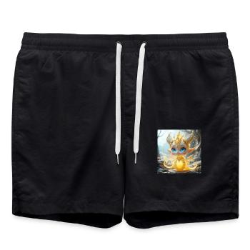 Aventurica - Badeshorts - Schwarz - Vorne - AI Model Male 185 light (185cm)