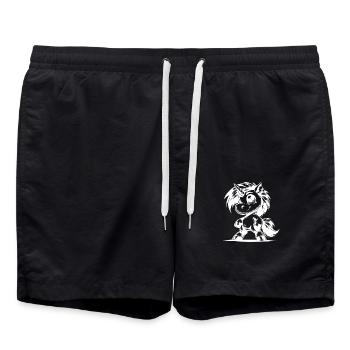 Licorne câline cherche un monde d’aventure magique - Short de bain - noir - Devant - AI Model Male 185 light (185cm)
