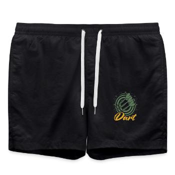 Darts Dart Saying Javelin Sports Gift Idea - Swim Trunks - black - Front - AI Model Male 185 light (185cm)