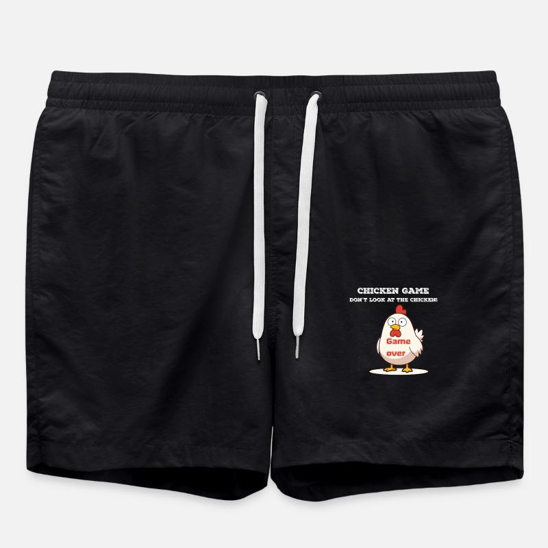 Chicken game weiss - Badeshorts - Schwarz