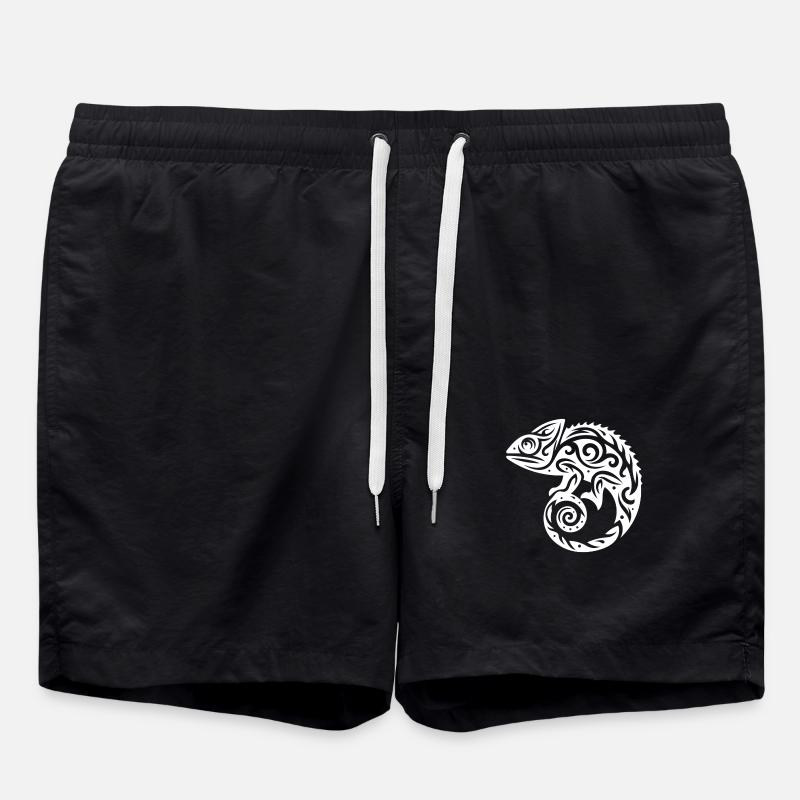 Chameleon Scaled Reptiles Disguise - Swim Trunks - black