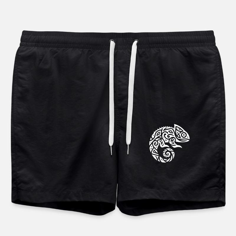 Déguisement de tatouage caméléon mignon - Short de bain - noir