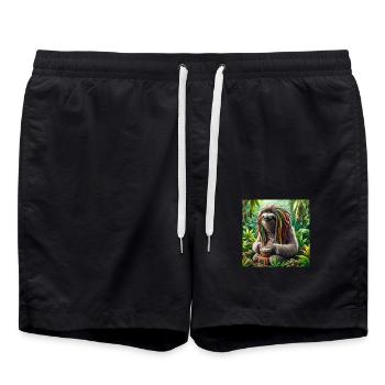 Rastaman Vagabond Paresseux - Short de bain - noir - Devant - AI Model Male 185 light (185cm)