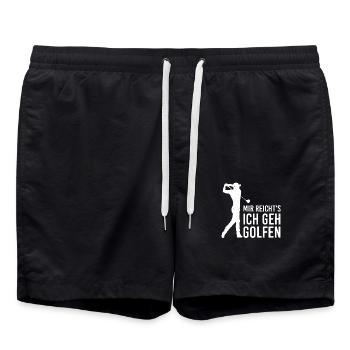 Golf Golfer Geschenk Golfschläger Sport Golf Hole - Badeshorts - Schwarz - Vorne - AI Model Male 185 light (185cm)