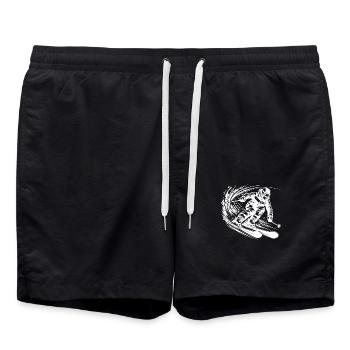 Sporty adrenaline kick Top performance on skis - Swim Trunks - black - Front - AI Model Male 185 light (185cm)