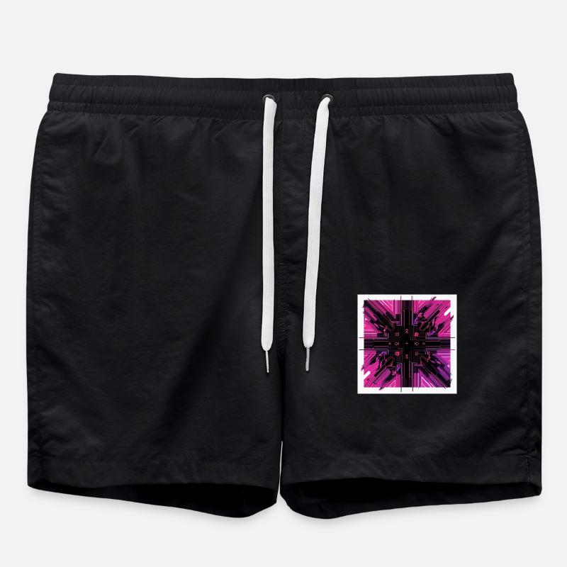 Cyber Grid Pulse - Short de bain - noir