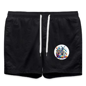 Niederlande Bunt LGBTQ - Badeshorts - Schwarz - Vorne - AI Model Male 185 light (185cm)