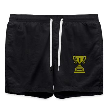 Coupe 1 - Short de bain - noir - Devant - AI Model Male 185 light (185cm)