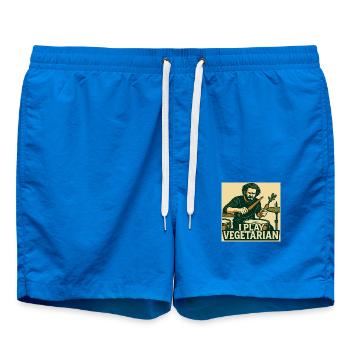 Drums I play vegetarian - Badeshorts - Cobalt blue - Vorne