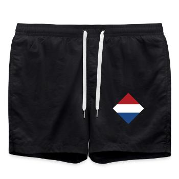 Niederlande - Badeshorts - Schwarz - Vorne - AI Model Male 185 light (185cm)