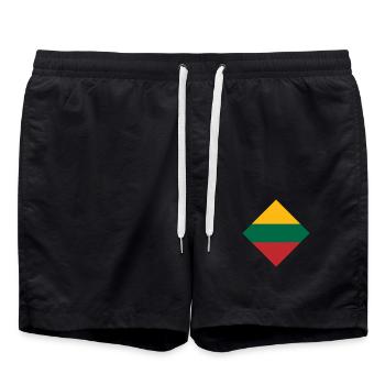 Lituanie - Short de bain - noir - Devant - AI Model Male 185 light (185cm)